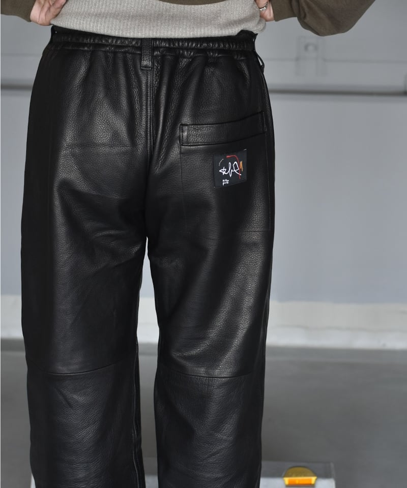 Willow Pants/ウィローパンツP-001 charcoal strip Willow Pants