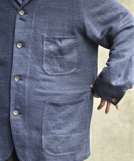 saby WORKERS JACKET TYPE S.B - Bishu Japan Linen Mesh Jacquard FAB -