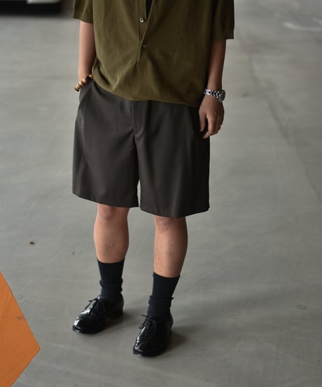 ULTERIOR  SUPER FINE WOOL TROPICAL DRAWSTRING SHORTS