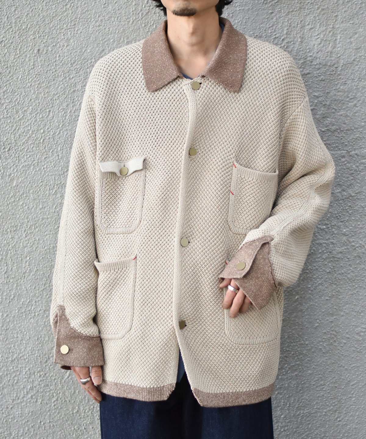MEIAS KNIT COVERALL | 45do｜refomed・Gorsch・Willo
