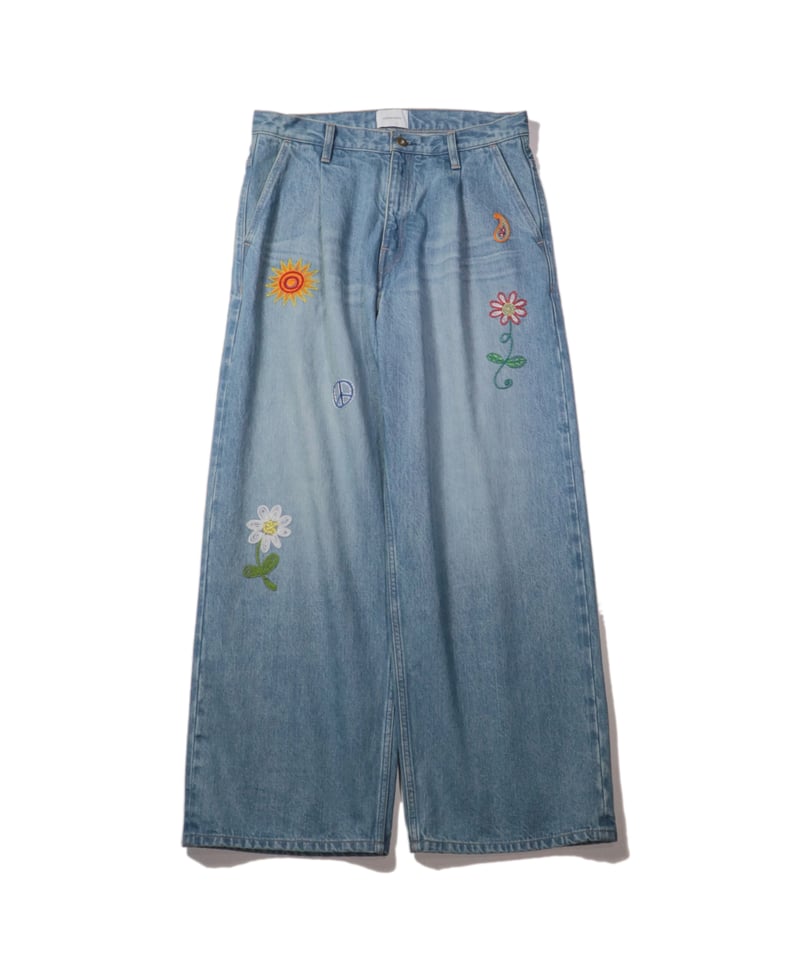 superNova. Embroidered wide selvedge jeans - Ol