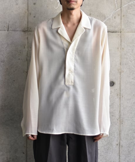 saby PULL OVER LAPEL SHIRTS - Bishu Japan Polyester Wool Viyella FAB-