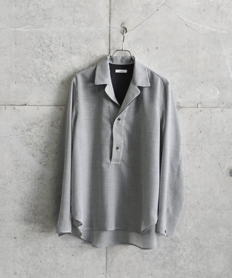 saby PULL OVER LAPEL SHIRTS - Bishu Japan Polyester Wool Viyella FAB-