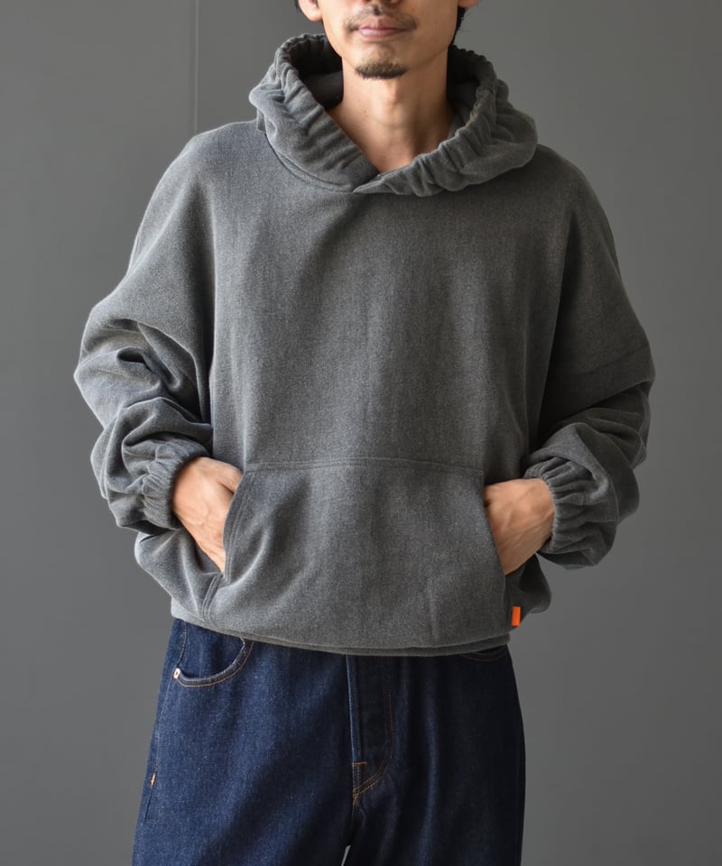 RICE NINE TEN　スウェット　ブラック RICE NINE TEN CINCHED HOODIE SWEATSHIRT | 45do