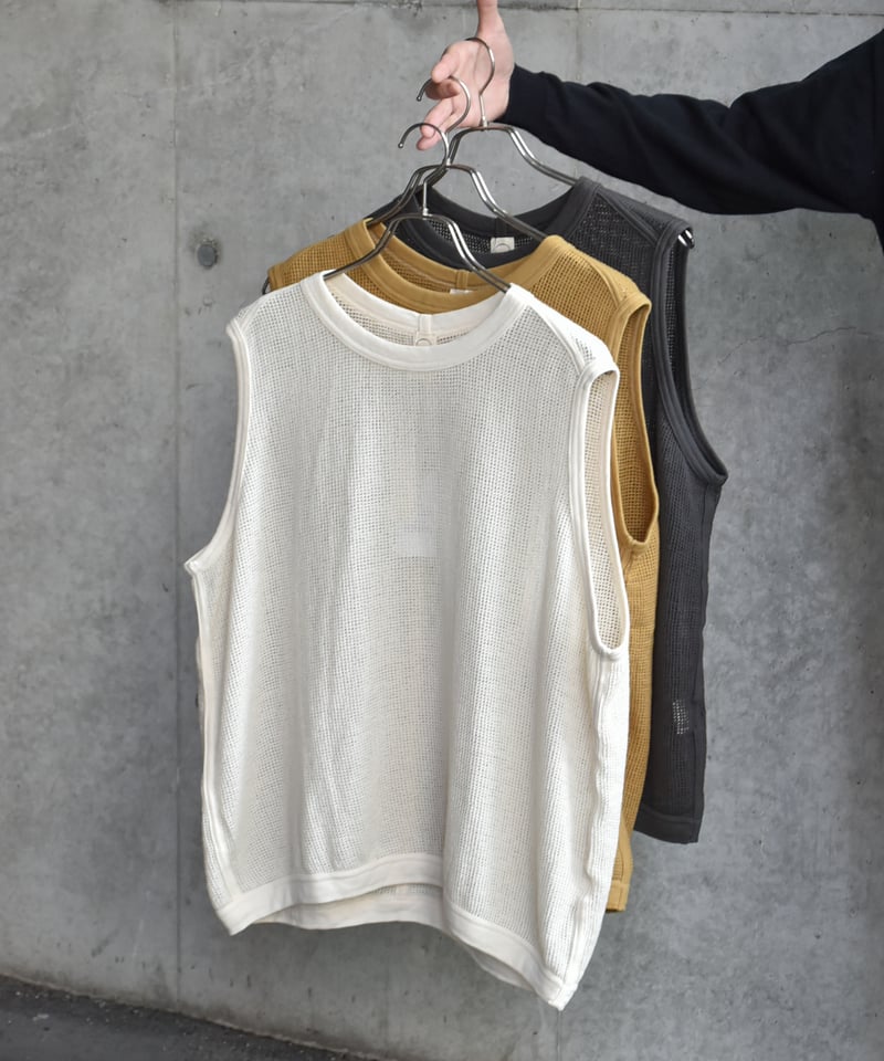 O project SLEEVELESS TEE / COTTON MESH | 45do｜