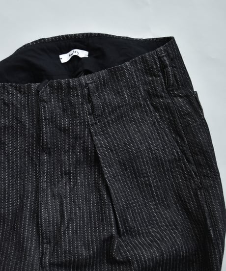 saby TUCK-BAGGY TYPE 2 - Stripe Denim One Wash -