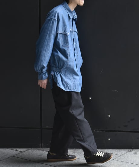 【LAST1】 NAM BELLOWS DUNGAREE SHIRT - GEL STUDS