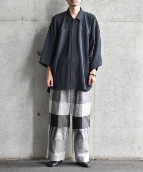 O project  OVERSIZED SHORT SLEEVE SHIRTS/FINE STRIP