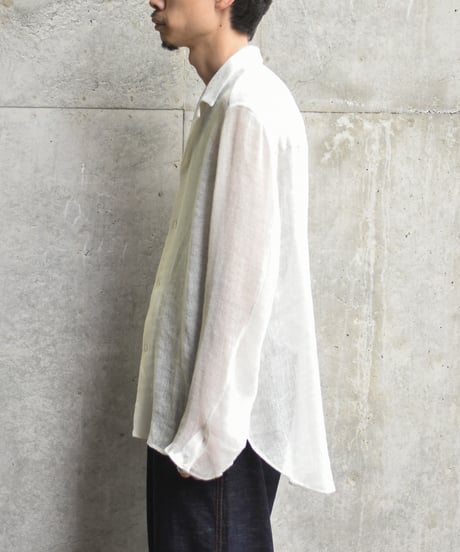 saby LAPEL SHIRTS - Bishu Japan Rayon Linen leno weave FAB -