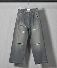 【LAST1】superNova. Selvedge wide jeans - Repair