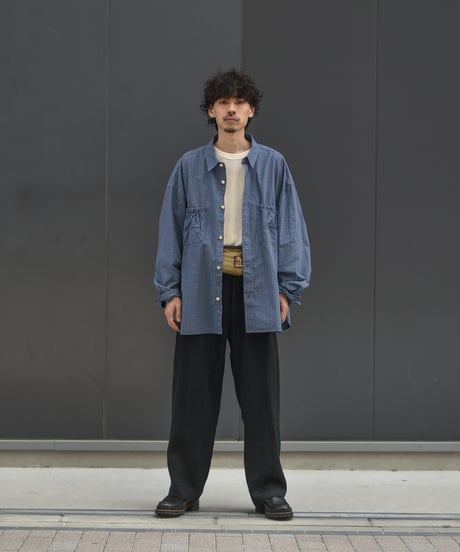 refomed  WRIST PATCH WIDE SHIRT "CHECK"