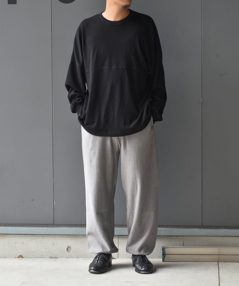 ulterior 25AW silky terry sweat black 黒 FADED SILKY TERRY RW SWEAT SHIRT｜ULTERIOR 25AW｜えん -en-