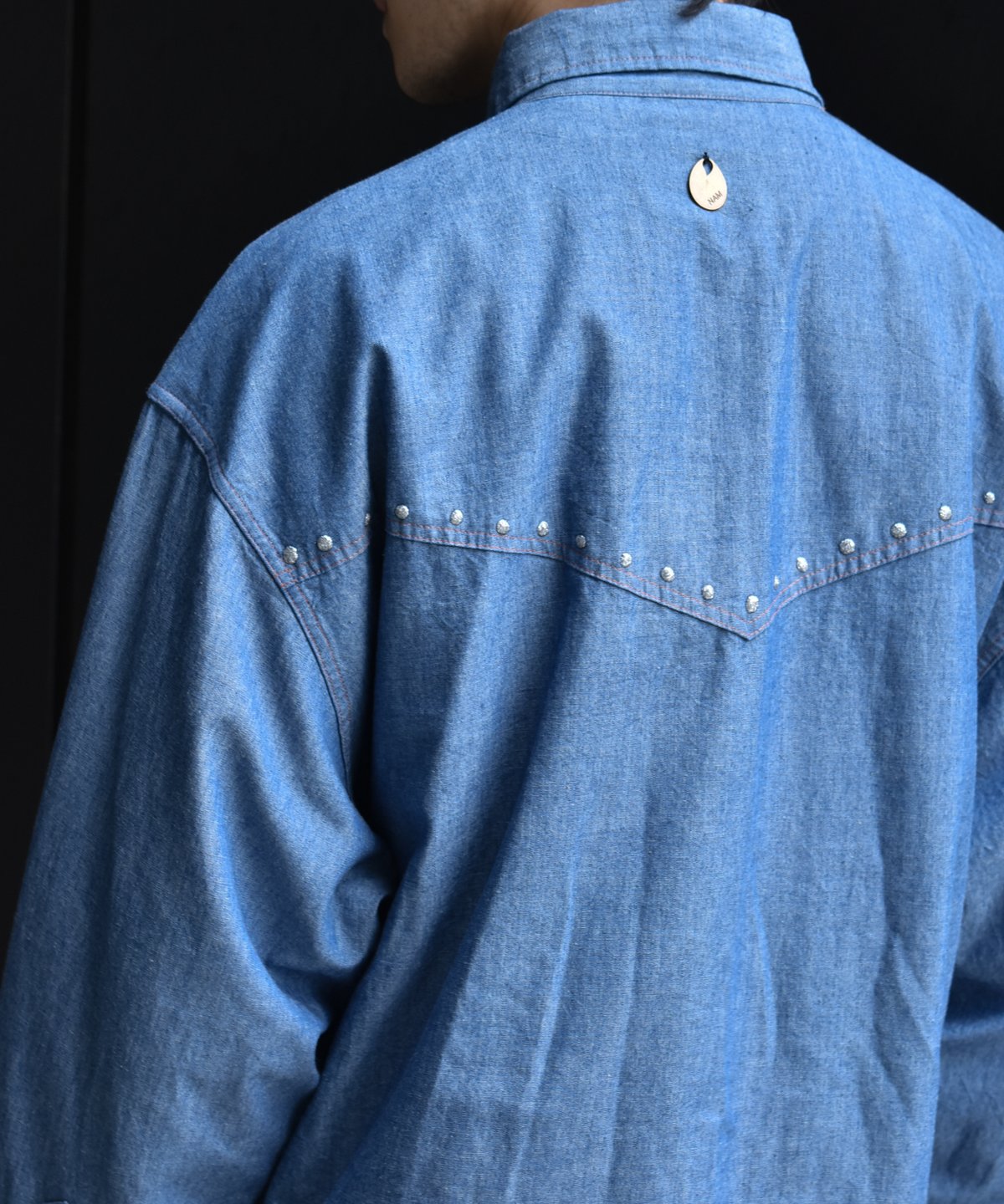 LAST1】 NAM BELLOWS DUNGAREE SHIRT - GEL STUDS