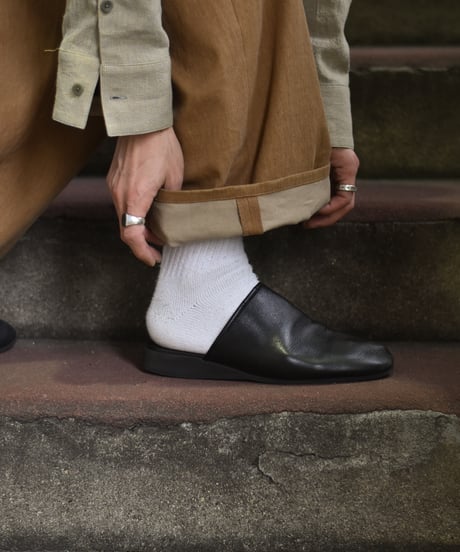 【LAST1】nakedgauge  COTTON×LINEN PIGMENT DYED ASHLEY PANTS