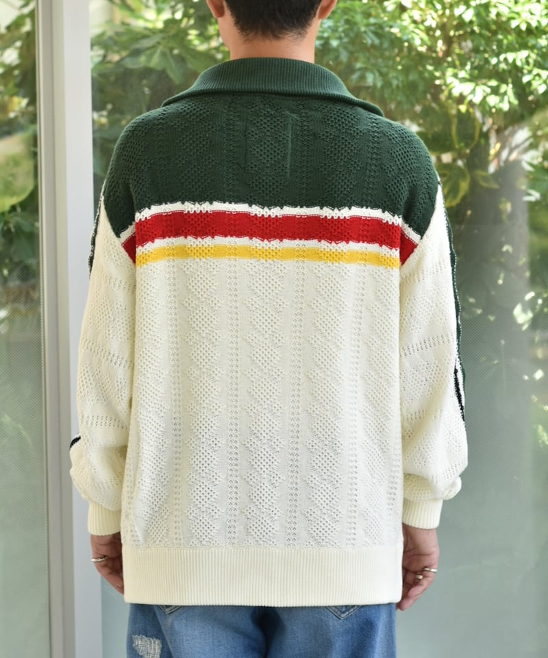 RICE NINE TEN KNITTING TRACK JACKET