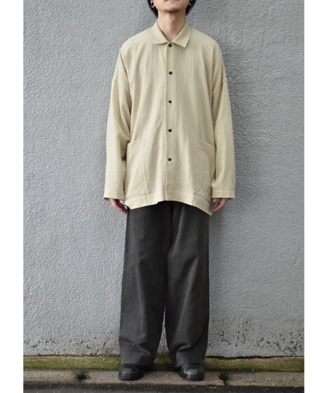 O project  WIDE FIT SHIRT/WASHED PANAMA COTTON LINEN