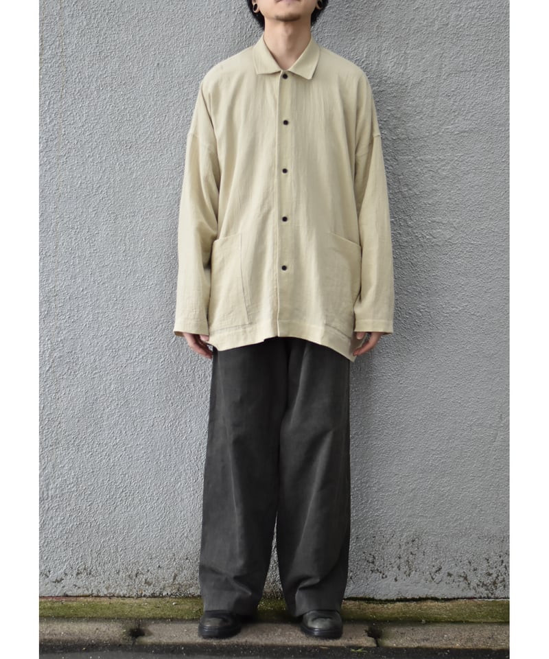 O project WIDE FIT SHIRT/WASHED PANAMA COTTON
