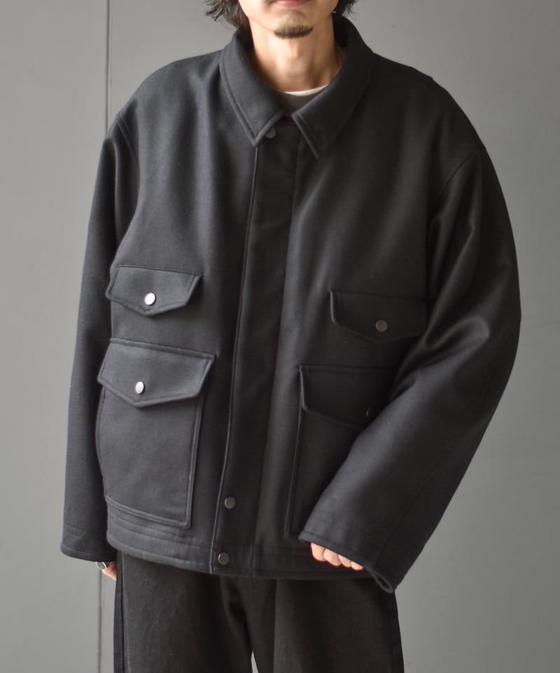 こ*つ様 ulterior super fine light melton se 25AW ULTERIOR SUPER FINE LIGHT MELTON SHORT HUNTING JKT / UBS48