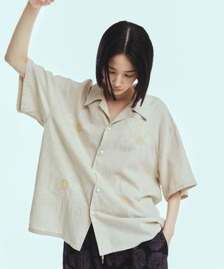 superNova. Aloha shirt - Big flowers embroidery