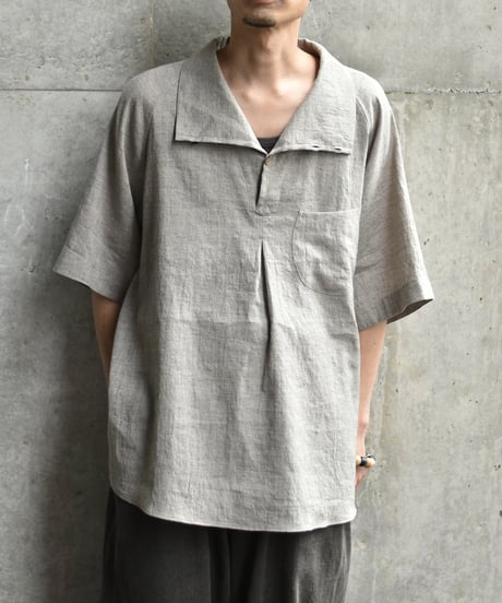 Gorsch the merry coachman Yak Mixed L/C Horizontal Open Raglan Short Sleeve Shirt