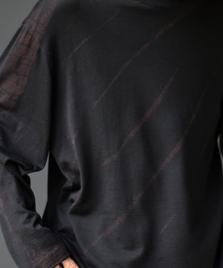 【LAST1】Gorsch the merry coachman Long Sleeve Ryukyu Indigo Dye soft Wool Knit Pullover