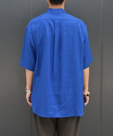 【LAST1】ULTERIOR  RAYON LINEN TWILL HALF-ZIP SHIRT