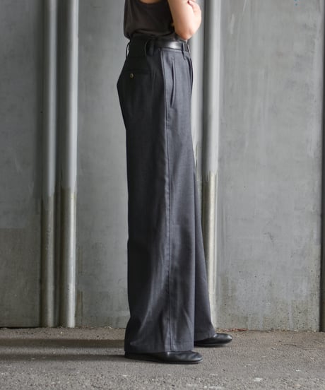 【LAST1】nakedgauge  WOOL GABARDINE ASHLEY SLACKS