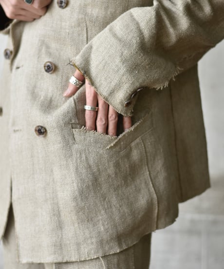 TUITACI HEAVY LINEN DOUBLE JACKET