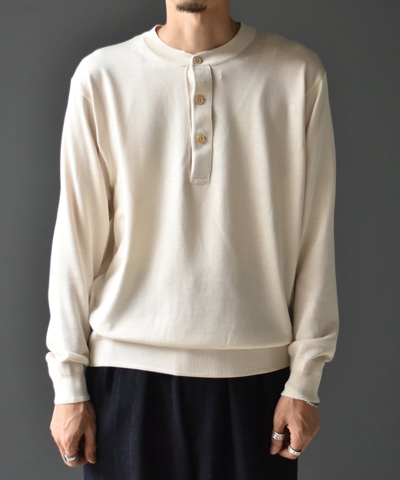 MEIAS SILK HENLEY NECK PO | 45do｜refomed・Gorsc