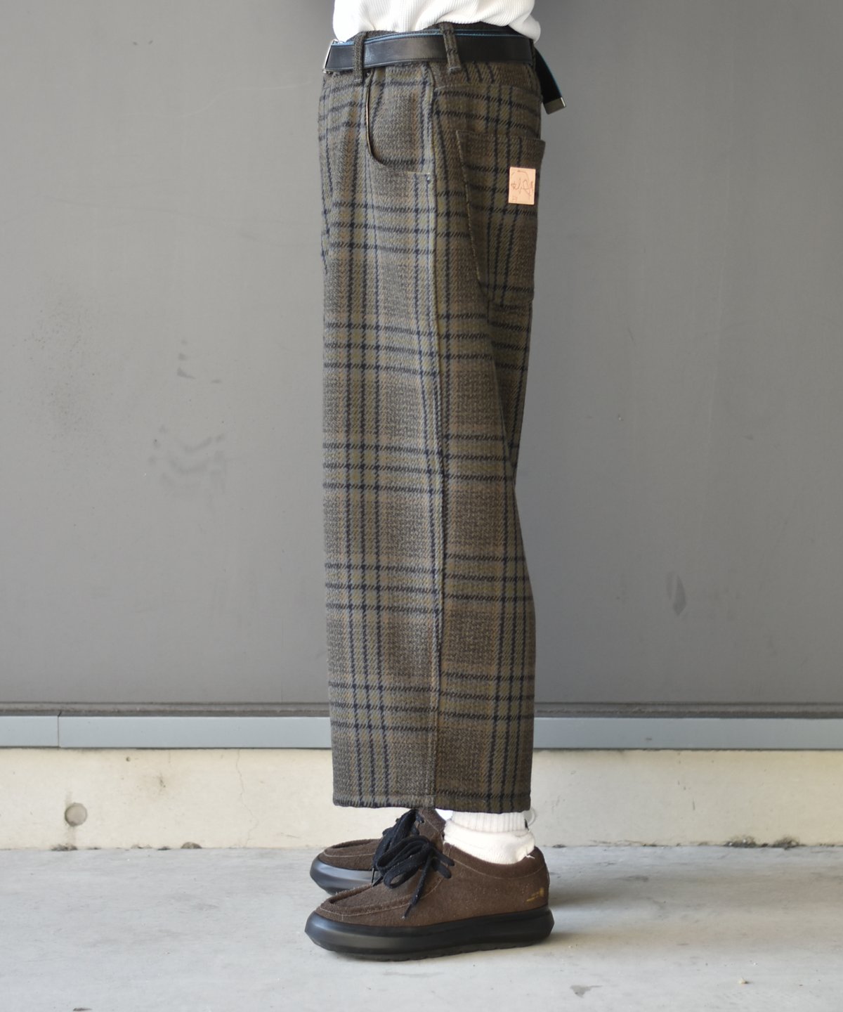 Willow Pants P-029 gray-check | 45do｜refomed・Go
