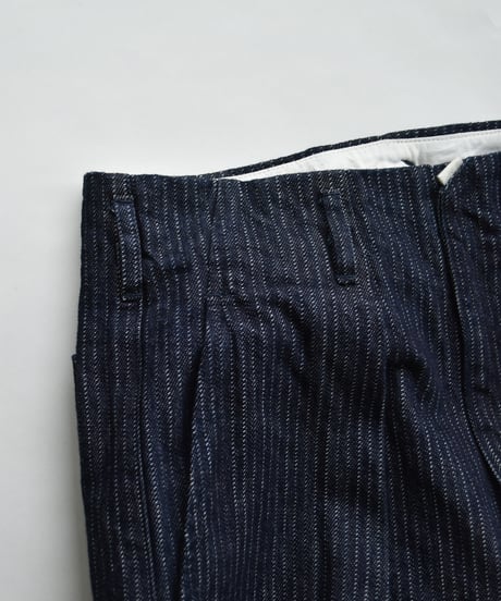 saby TUCK-BAGGY TYPE 2 - Stripe Denim One Wash -