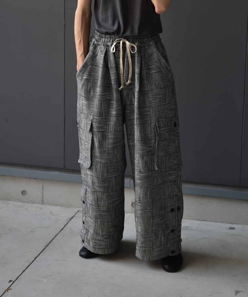 LAST1】O project EASY CARGO PANTS / BLOCK STRIP
