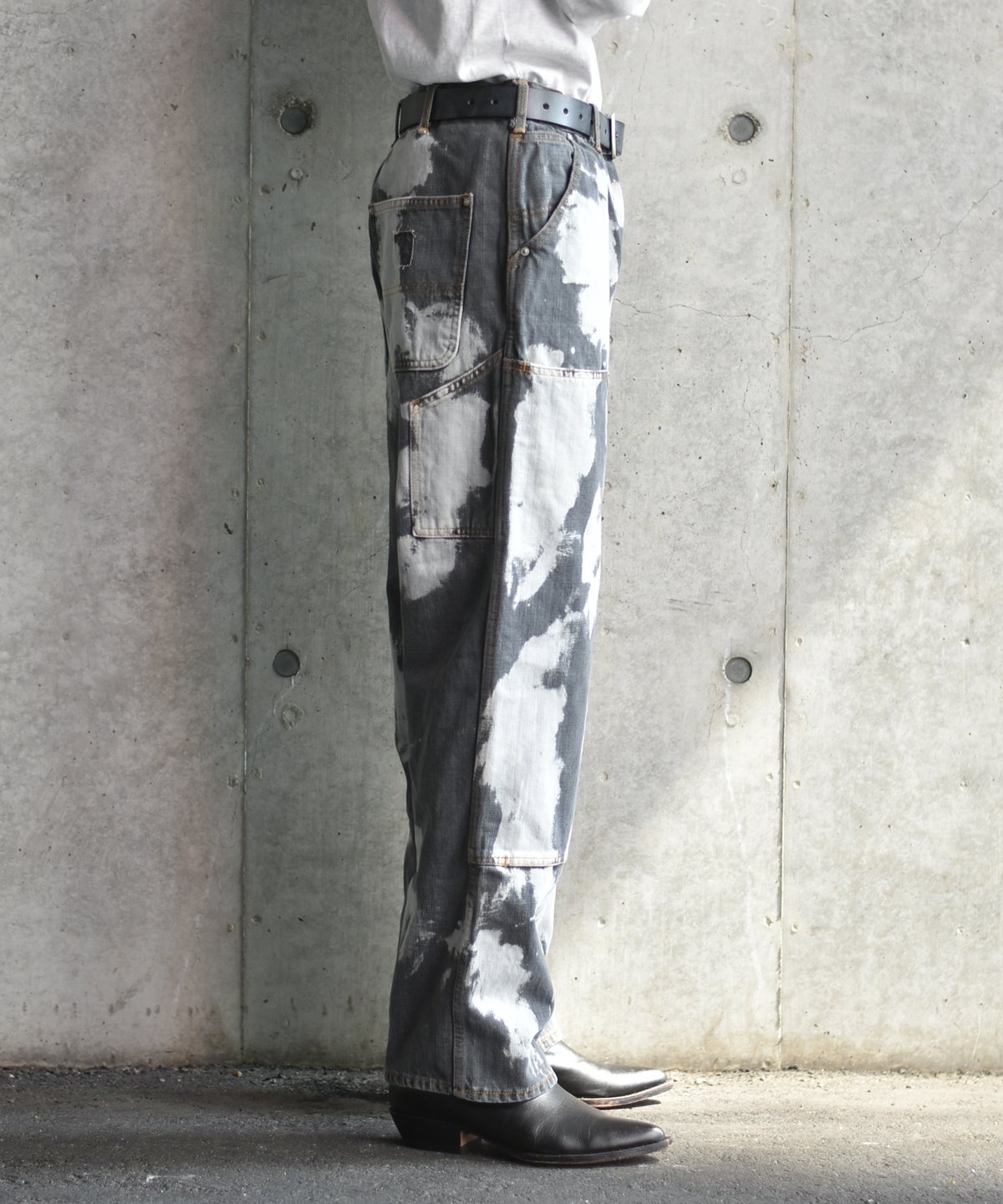 Willow Pants P-034 BLK bleach | 45do｜refomed・Go