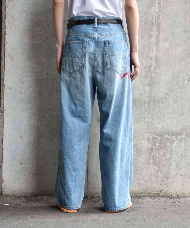 SUPERNOVA. 　WIDE SELVEDGE JEANS superNova. Embroidered wide selvedge jeans - Ol