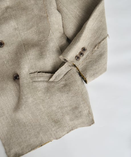 TUITACI HEAVY LINEN DOUBLE JACKET