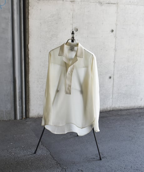 saby PULL OVER LAPEL SHIRTS - Bishu Japan Polyester Wool Viyella FAB-