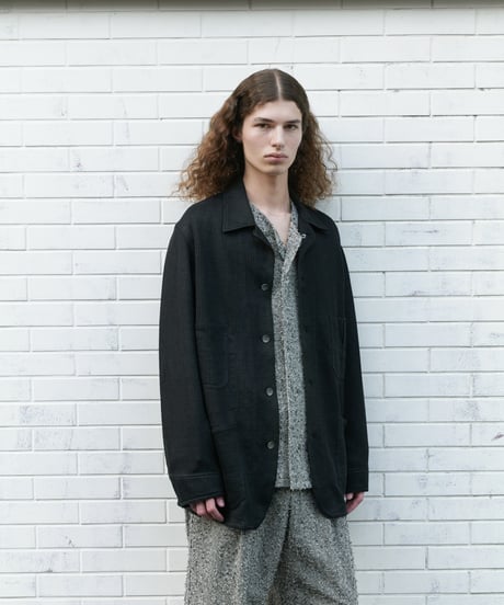saby WORKERS JACKET TYPE S.B - Bishu Japan Linen Mesh Jacquard FAB -
