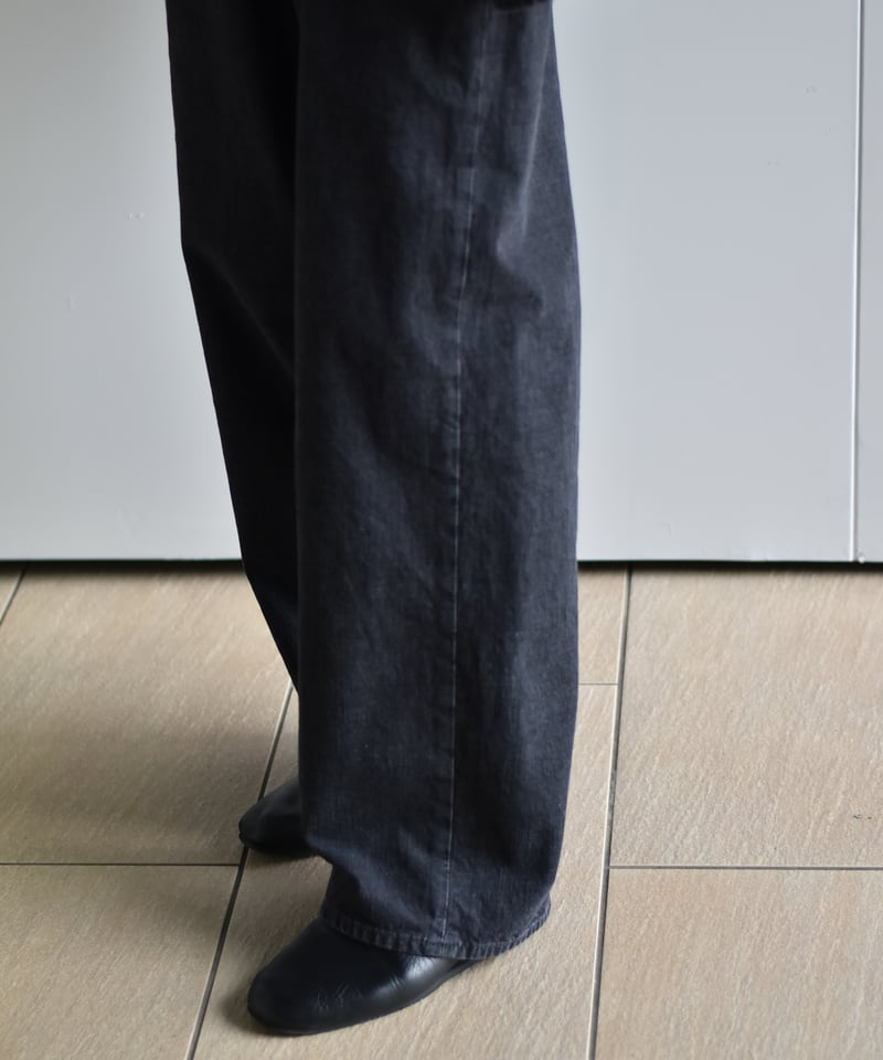 Nakedgauge Ashley Jeans ワイドデニム グレー 2 nakedgauge ONE WASH BLACK DENIM ASHLEY JEANS 