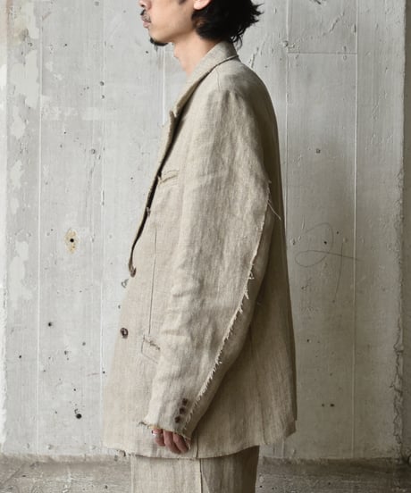 TUITACI HEAVY LINEN DOUBLE JACKET