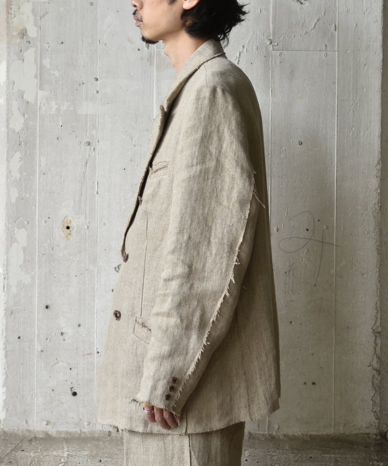 TUITACI HEAVY LINEN DOUBLE JACKET | 45do｜refome