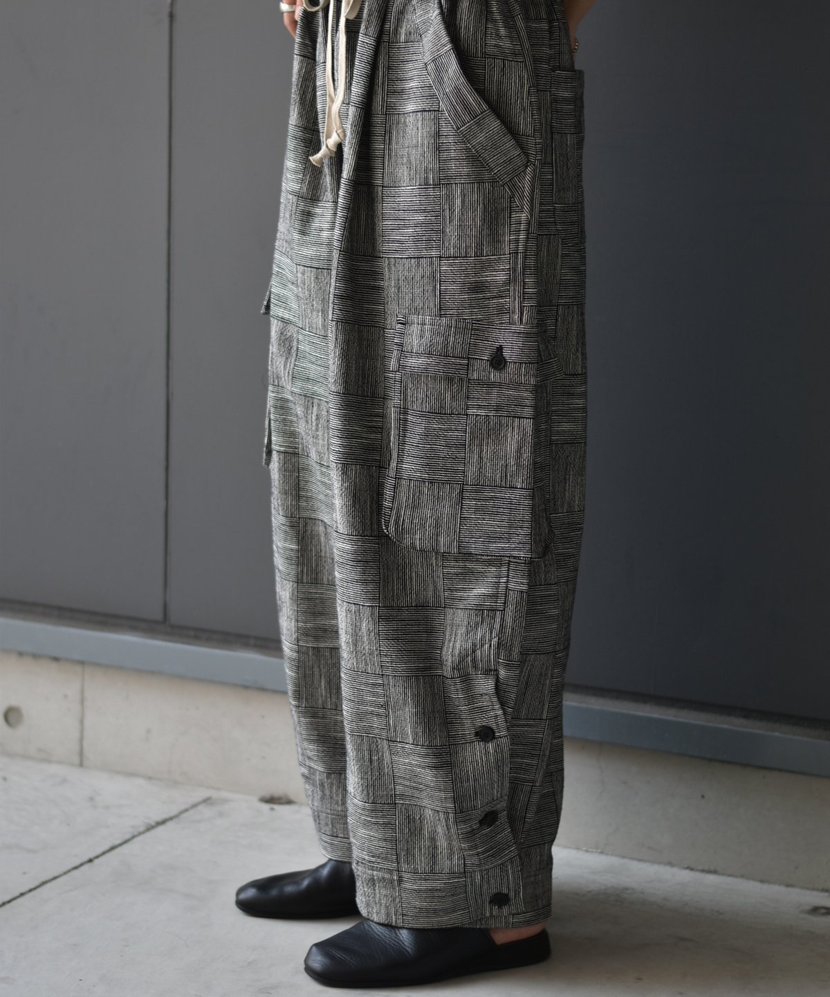 LAST1】O project EASY CARGO PANTS / BLOCK STRIP