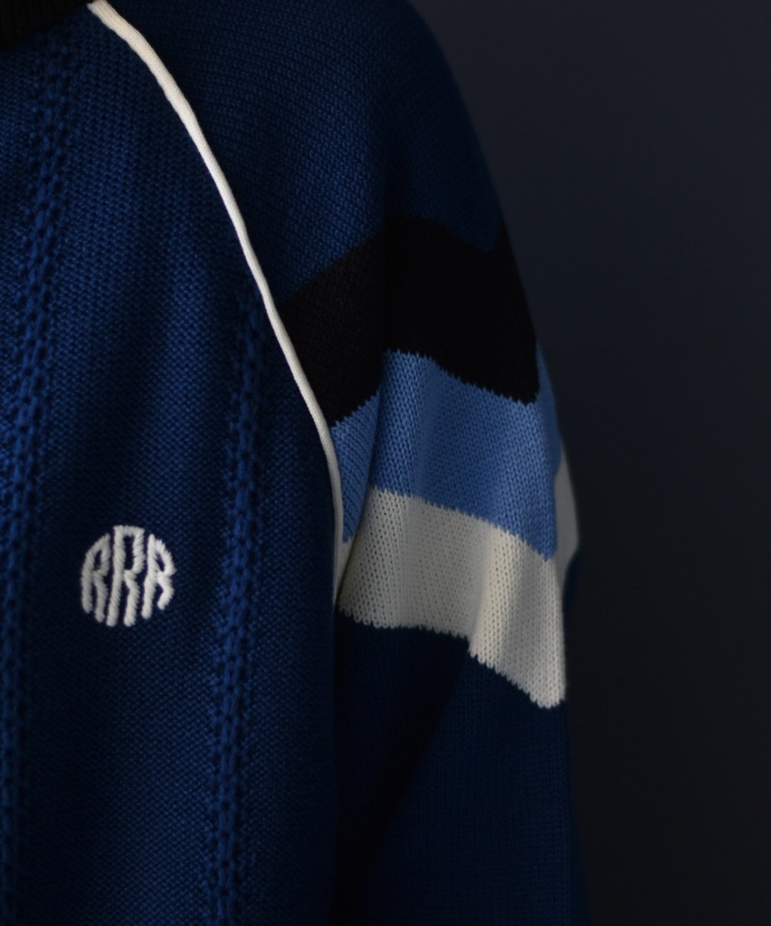 d*3様 RICE NINE TEN KNITTING TRACK JACKET Rice Nine Ten Black Knitting Track Jacket | ModeSens