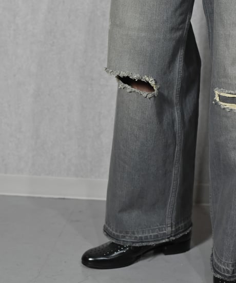 【LAST1】superNova. Selvedge wide jeans - Repair