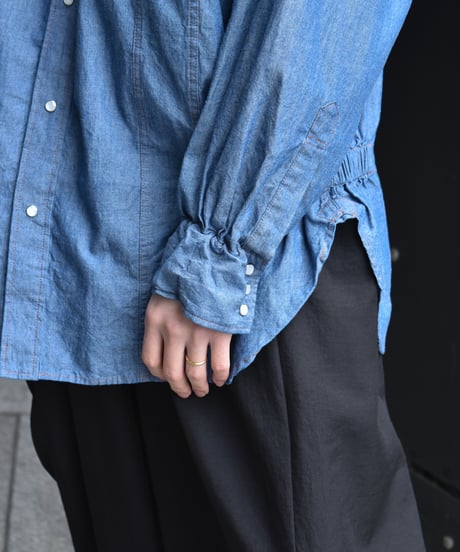 【LAST1】 NAM BELLOWS DUNGAREE SHIRT - GEL STUDS