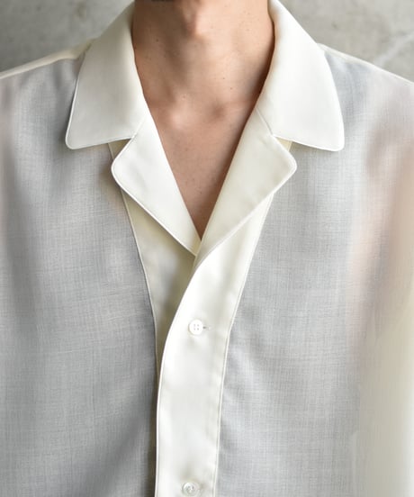 saby PULL OVER LAPEL SHIRTS - Bishu Japan Polyester Wool Viyella FAB-