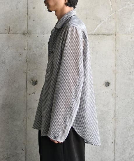saby PULL OVER LAPEL SHIRTS - Bishu Japan Polyester Wool Viyella FAB-
