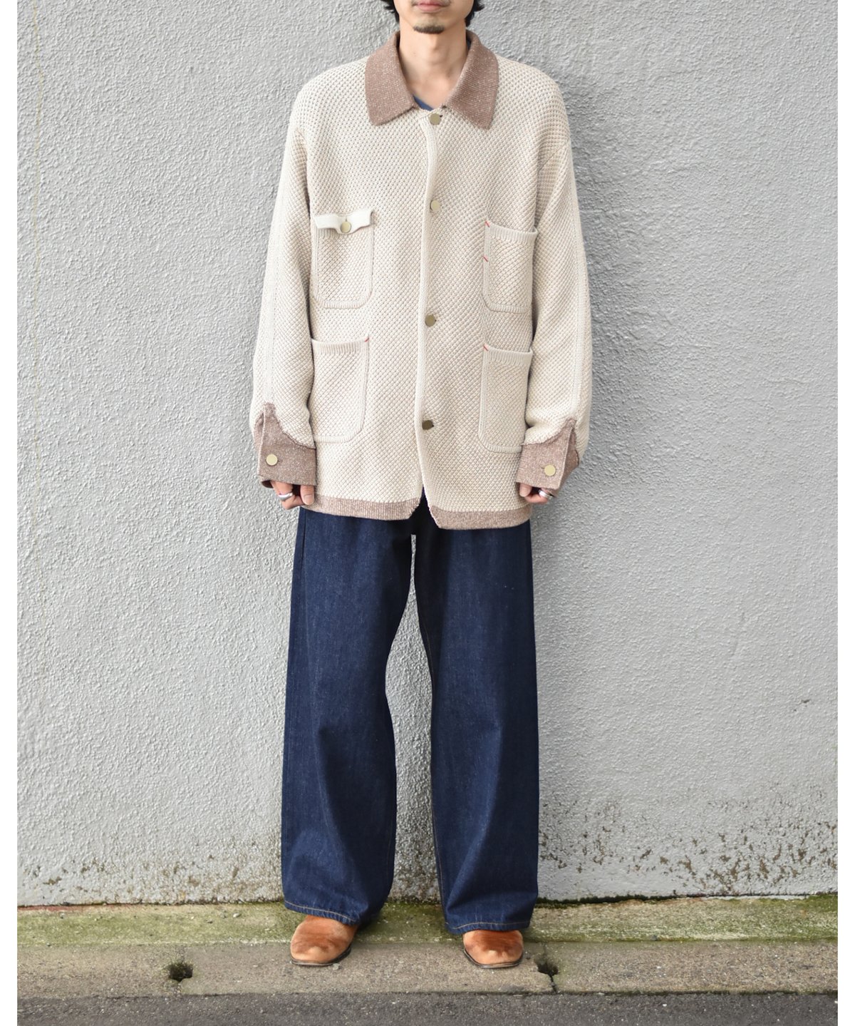 MEIAS KNIT COVERALL | 45do｜refomed・Gorsch・Willo