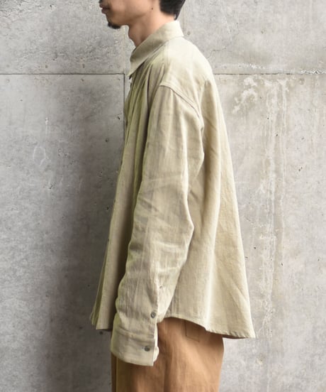 nakedgauge LINEN COTTON RANDOM COLOR HOUNDS TOOTH SHIRT LS