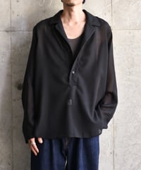 saby PULL OVER LAPEL SHIRTS - Bishu Japan Polyester Wool Viyella FAB-