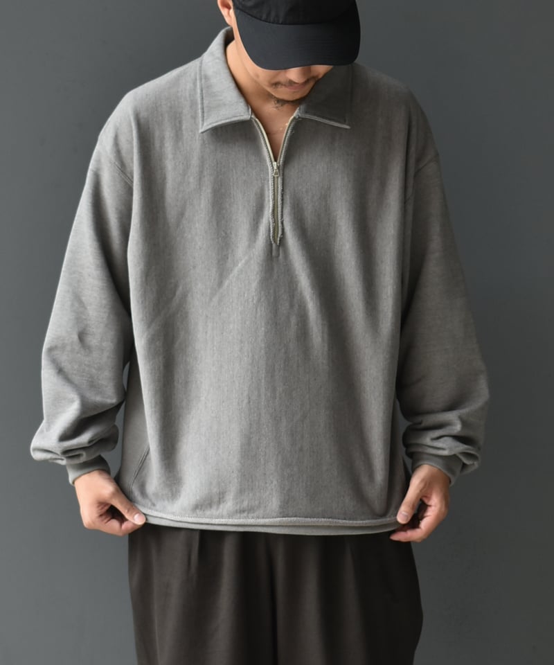 LAST1】ULTERIOR FADED SILKY TERRY RW HALF ZIP